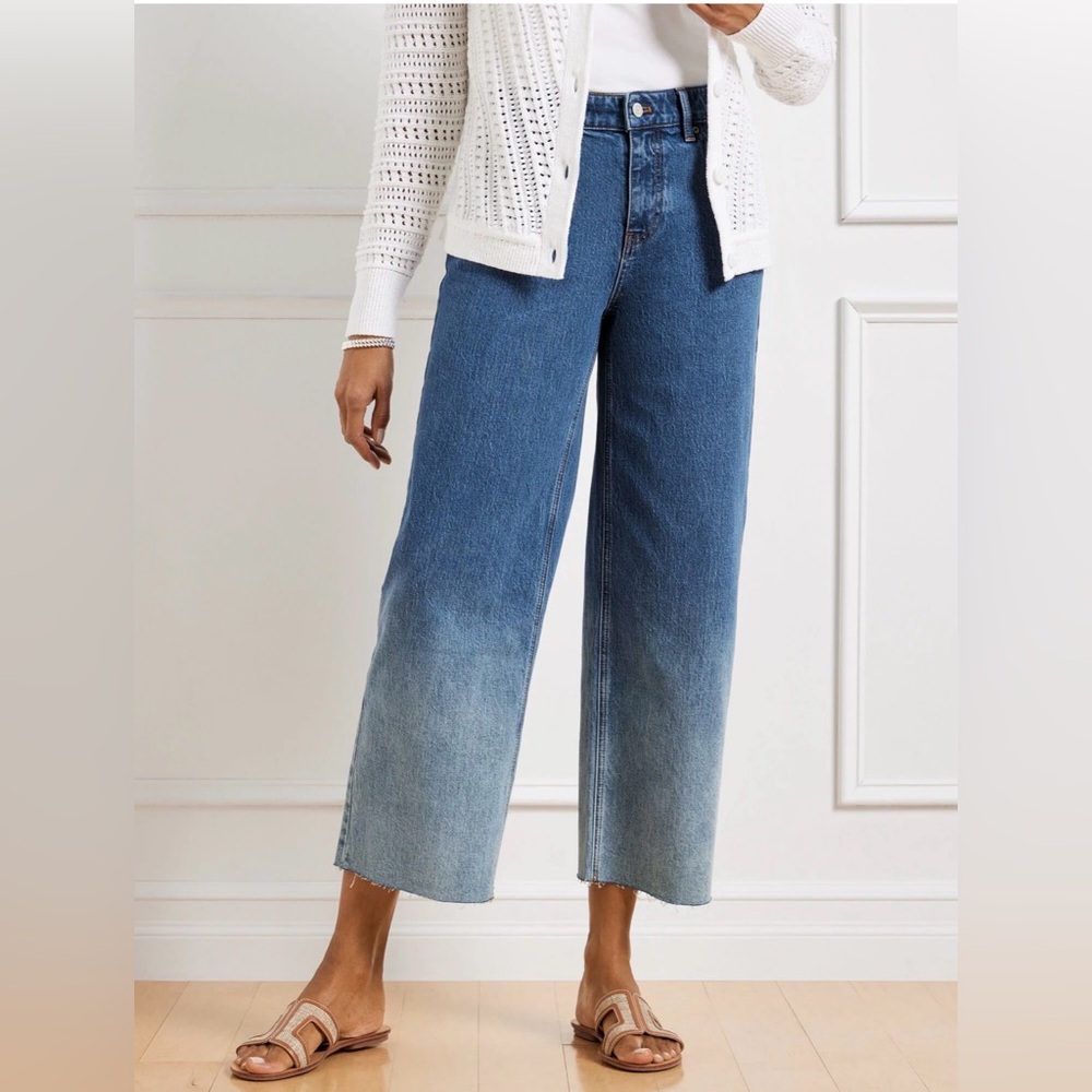 LNEW Talbots wide leg crop jeans, 8/10/12, Hoffman wash